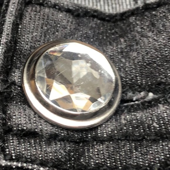 PREMIUM I&P FASHION BOOTCUT JEANS 11/31x32 BLACKWASH with CRYSTALS 💎 - Picture 7 of 15